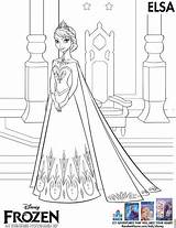 Coloring Frozen Pages Elsa Printable Disney Sheets Colouring sketch template