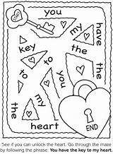 Valentines Mazes Maze Coloring Heart Valentine Key Puzzles Pages Kids Bestcoloringpagesforkids Word Easy Printable Search Crossword Dover Publications Words Doverpublications sketch template
