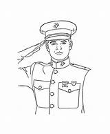 Coloring Officer Pages Drawing Soldier Saluting Salute Veterans Navy Kids Giving Color Getdrawings Popular Azcoloring sketch template