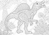 Coloring Spinosaurus Dinosaur Pages Dino Mandala Colouring Printable Adult Animal Etsy Para Colorear Adults Book Print Drawing Dibujos Instant Sheets sketch template