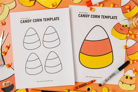 candy corn template  printables   ideas  kids