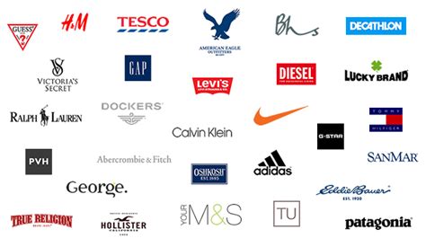 logos van bekende kledingmerken  logolove