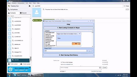 how to use skype save chat conversation history software youtube