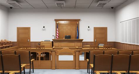 courtroom interior court  model