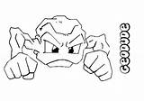 Pokemon Coloring Geodude Pages Printable Color Hellokids Print Online Rock Sheets Kids sketch template
