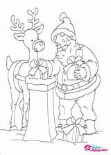 Colorat Craciun Planse Intra Rudolph sketch template