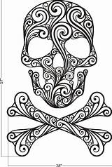 Skulls Crossbones Outlines Skelett Mexicanos Coloringhome Getcolorings Doodles Teenagers Malvorlage Calaveras Designlooter Wandtattoo Getdrawings Mexicanas sketch template