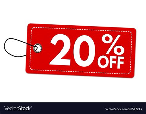 Special Offer 20 Off Label Or Price Tag Royalty Free Vector