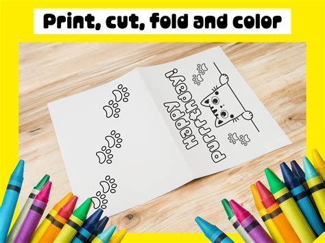 birthday card coloring page printable coloring page etsy