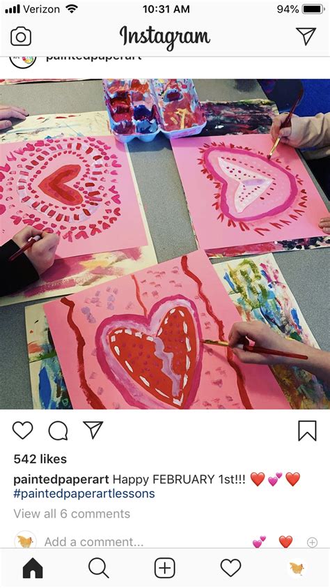 pin  jeanine vansise  preschool valentines painted paper happy