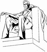 Monumento Estatua Abraham Lincon sketch template