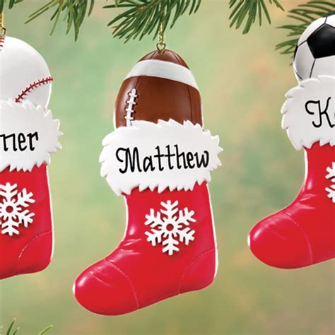 personalized sports stocking ornament christmas miles kimball