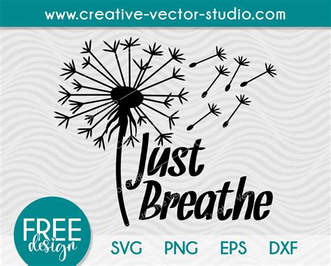 drawing illustration  breathe svg dandelion svg inspirational