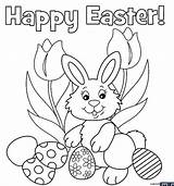 Easter Coloring Bunny Pages Colouring Printable Kids Printables sketch template