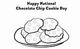 Chip Chocolate Cookies Cookie National Printable sketch template