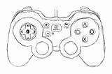Controller Ps4 Sketch Coloring Pages Derek Pc Template Colouring Deviantart sketch template