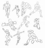 Dynamic Anatomie Posen Superhero Menacing Proportions Zeichnung Guy Raccourcis Sketching Lernen Shinai sketch template