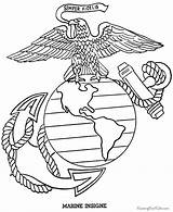 Coloring Semper Corps Fidelis Marine Pages sketch template