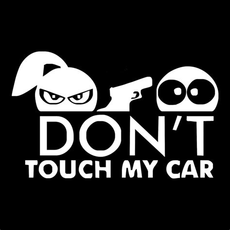 don t touch my car sticker funny pattern truck motorcycle removable
