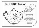 Teapot Spider Rhymes Incy Wincy sketch template
