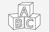Blocks Abc Clipart Coloring Clip Toy Alphabet Stacked Pages Transparent sketch template