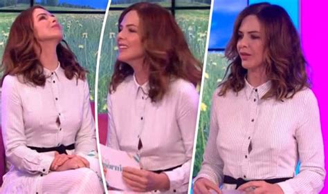 trinny woodall exposes nipples as she suffers wardrobe malfunction on