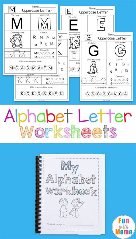 printable alphabet worksheets  turn   workbook letter