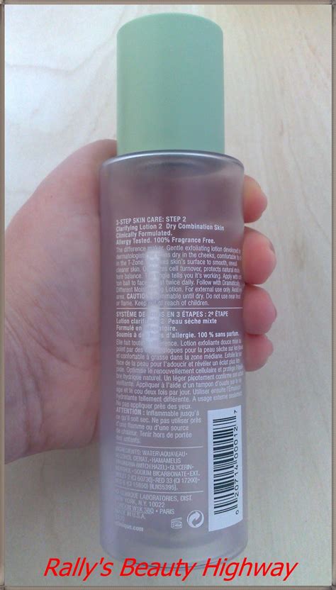 review clarifying lotion  dry combination skin  clinique ro en rallys beauty highway
