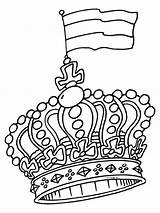 Kroon Kleurplaten Koningsdag Vlag Koning Willem Maxima Koningin Koningshuis Koninginnedag Knutselen Ontdek sketch template
