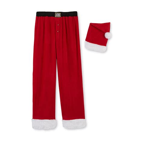 Joe Boxer Men S Christmas Pajama Pants And Hat Santa Claus