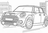 Mini Cooper Coloring Cars Pages Printable Supercoloring Kids Categories sketch template