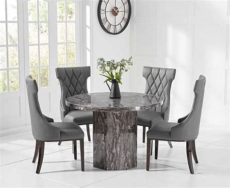 crema grey  marble dining table  freya chairs oak furniture