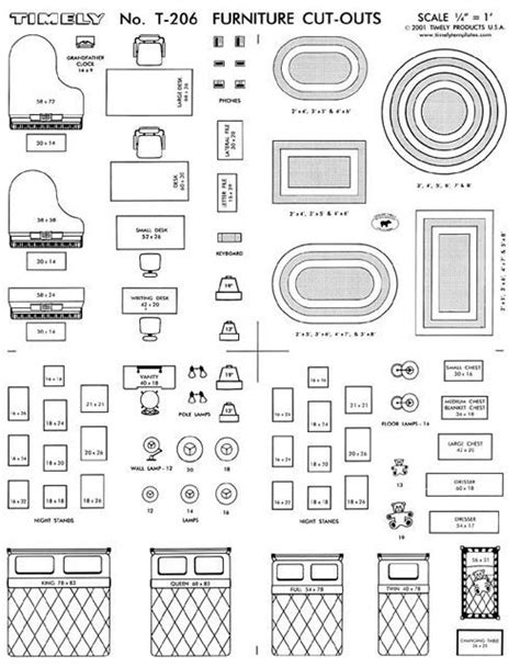 printable furniture templates   scale printable word searches