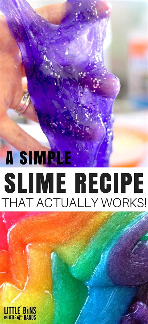 super easy slime recipe   works  bins   hands