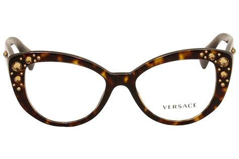 versace women s eyeglasses ve 3221b 3221 b full rim cat eye optical frame
