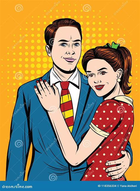 Vector Colorful Illustration Pop Art Illustration About Fall In Love
