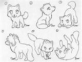 Chibi Wolf Coloring Pages Getdrawings sketch template