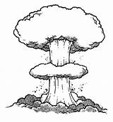Bomb Mushroom Drawing Cloud Atomic Clipart Explosion Sketch Nuclear Line Draw Era Atom Cliparts Drawings Clip Collection Simple Clipground Paintingvalley sketch template