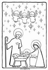 Holy Family Coloring Christmas Famille Sainte La Pages Foi Coloriage Dessin éveil Noel Catholique Catholic Kids Colorier Imprimer Avent Drawing sketch template