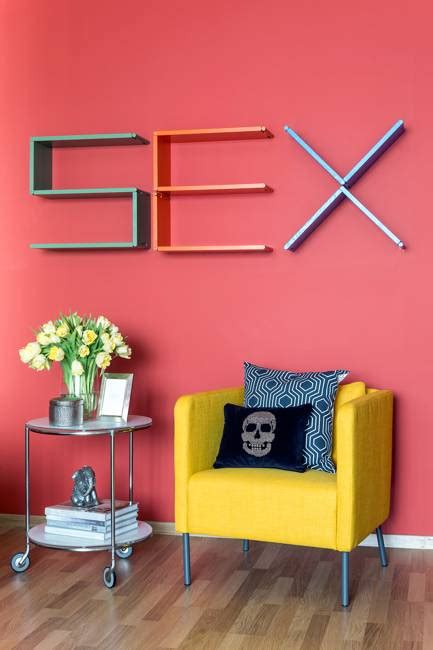 bright room colors and provocative interior design and