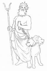 Hades Draw Cerberus Mythology Netart sketch template