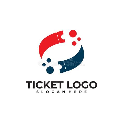 ticket logo vector design template stock vector illustration
