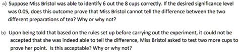 solved  suppose  bristol    identify     cups correctly   desired