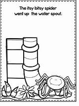 Spider Itsy Bitsy Waterspout Rhyme sketch template