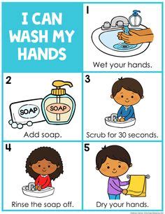 teach  child  wash hands  printable printable parents