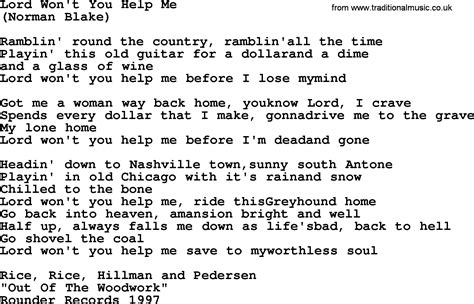 Lord Won T You Help Me By The Byrds Lyrics With Pdf