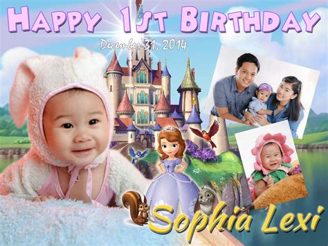 Sophia Lexi S 1st Birthday Sofia The First Cebu