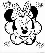 Mouse Coloring Minnie Face Pages Getcolorings sketch template