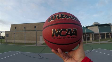 basketball practice  wilson ncaa replica game ball gopro