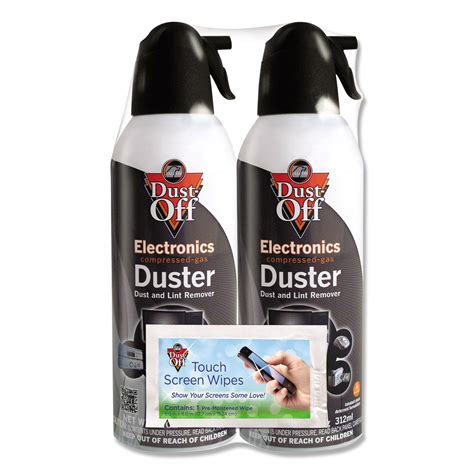 disposable compressed air duster  oz cans pack tonerquest